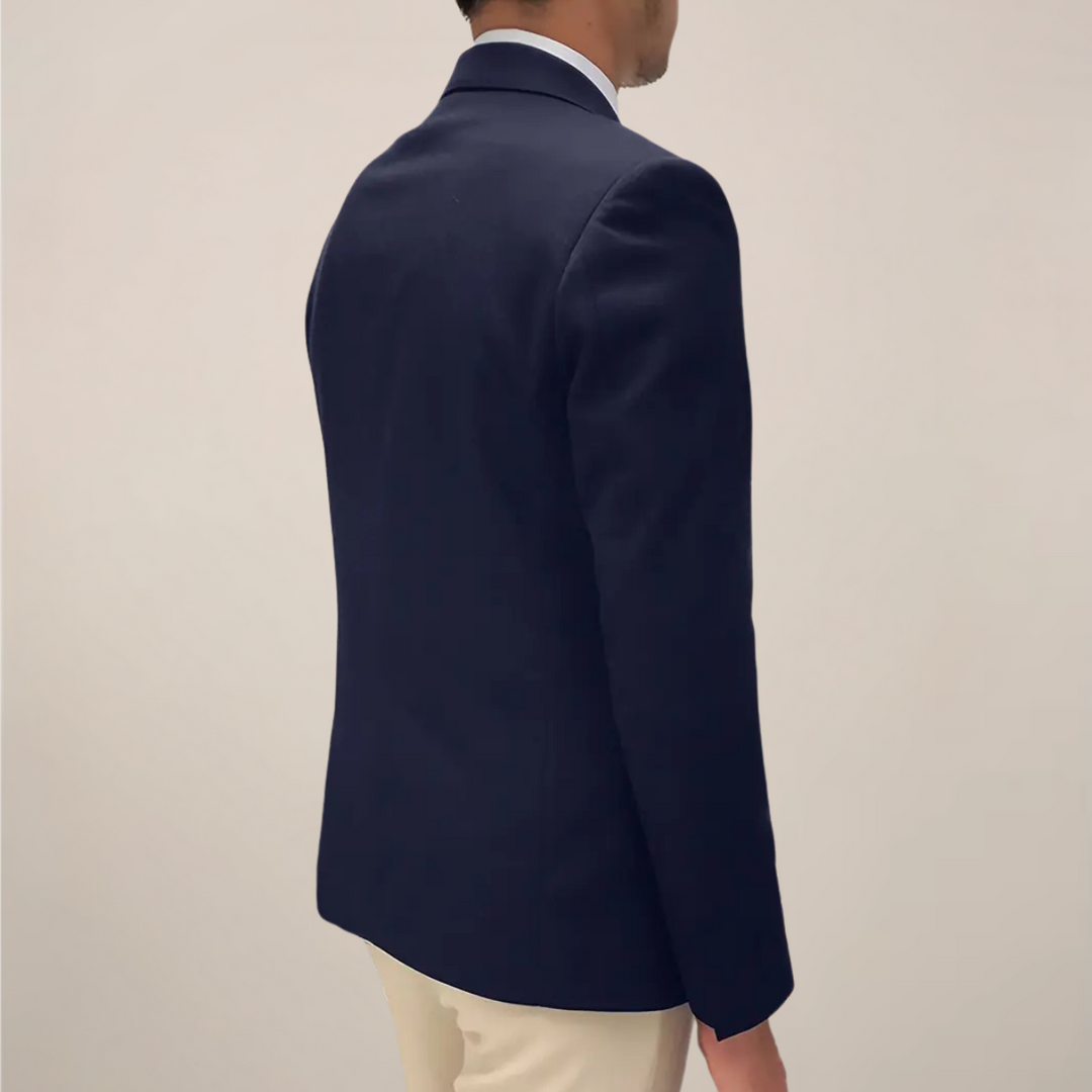 Men's Blazer Jacket Tailored Two Button with Flap Pockets