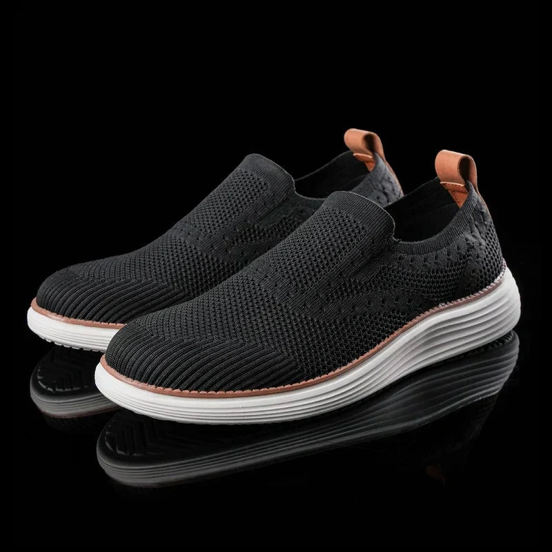 Men's Breathable Knit Slip On Walking Shoes