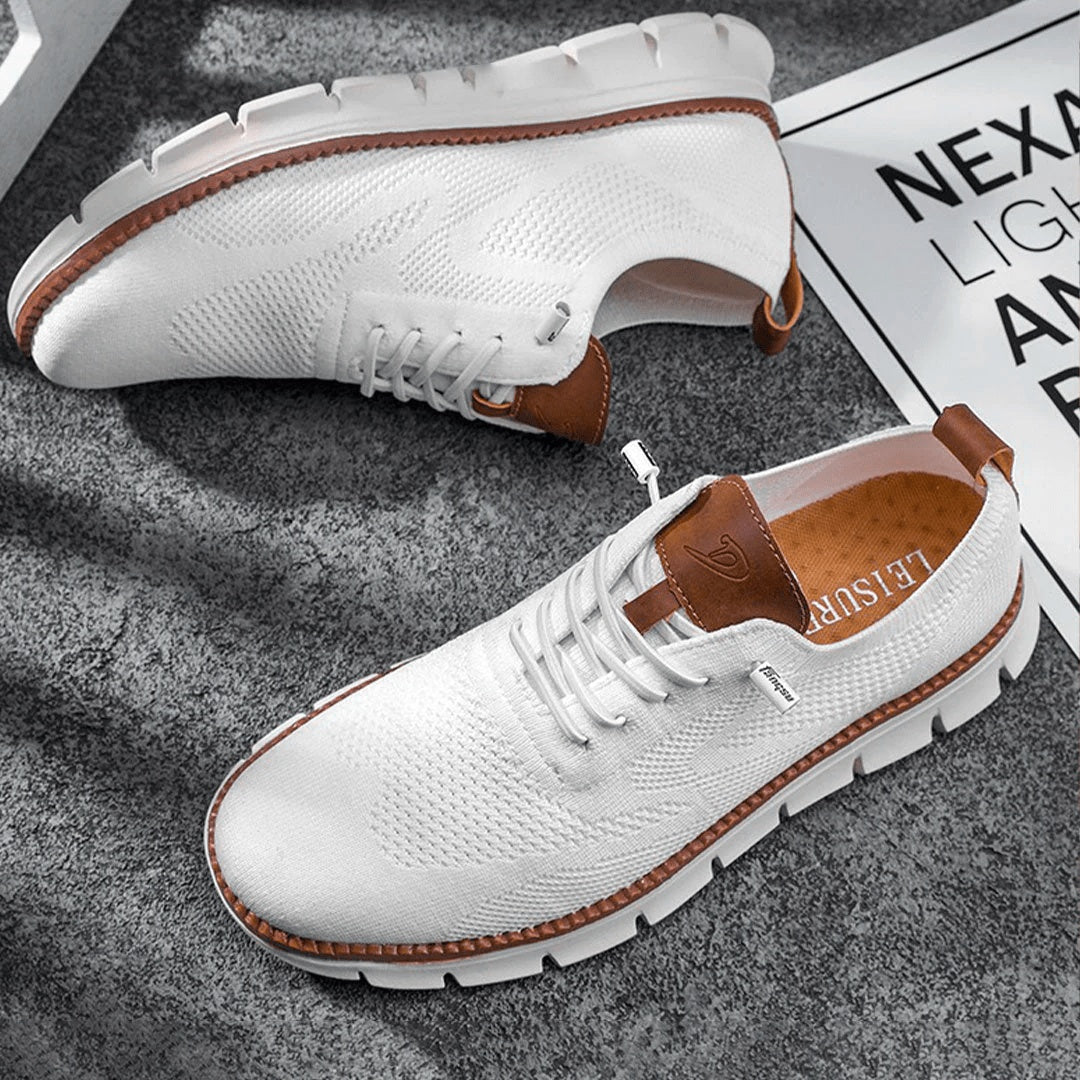 Men's Knit Lace-Up Shoes Casual Sneakers
