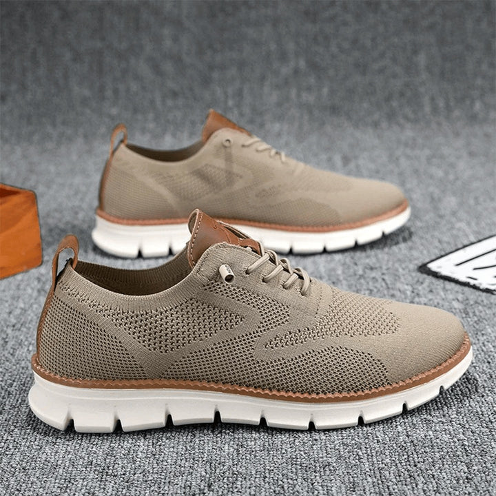 Men's Knit Lace-Up Shoes Casual Sneakers