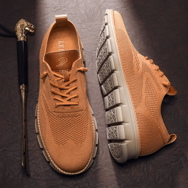 Men's Knit Lace-Up Shoes Casual Sneakers