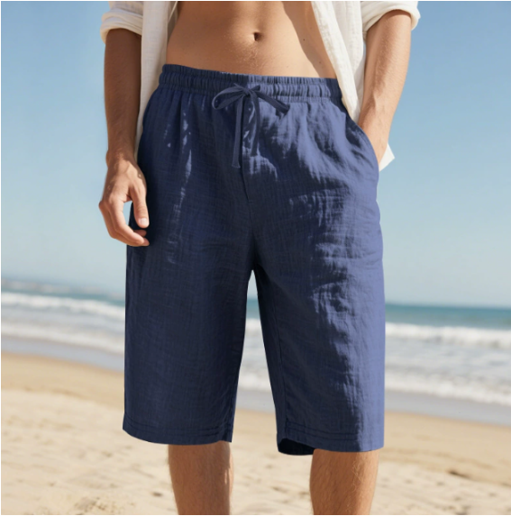 Men's Relaxed Chino Shorts Knee Length with Drawstring