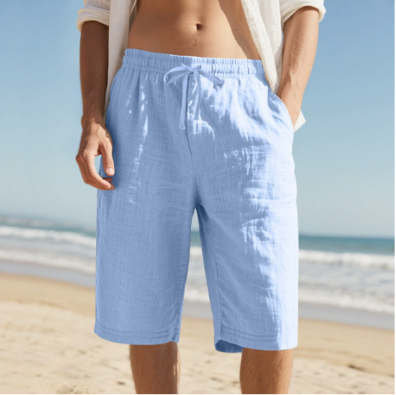 Men's Relaxed Chino Shorts Knee Length with Drawstring