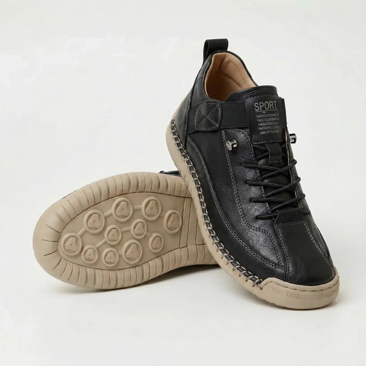 Men's Suede-Look Lace-Up Sneakers with Heel Pull Tab