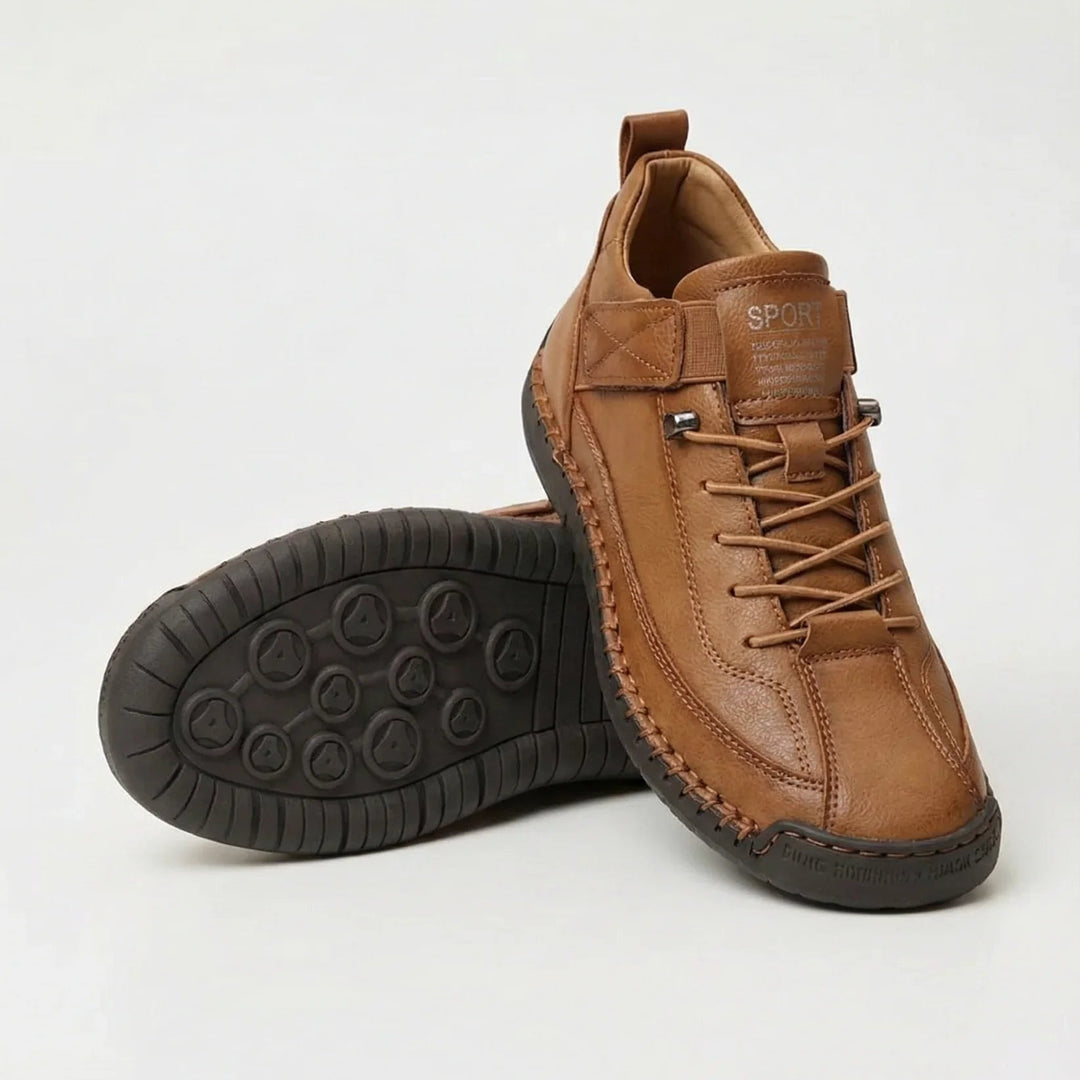 Men's Suede-Look Lace-Up Sneakers with Heel Pull Tab