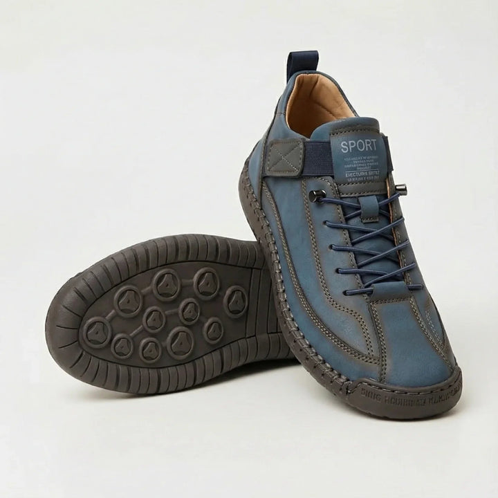 Men's Suede-Look Lace-Up Sneakers with Heel Pull Tab
