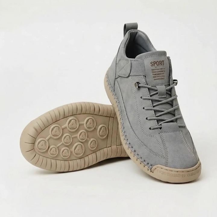 Men's Suede-Look Lace-Up Sneakers with Heel Pull Tab
