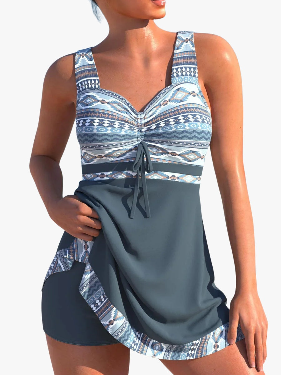 Women's Aztec Print One Piece Swimsuit Swim Dress