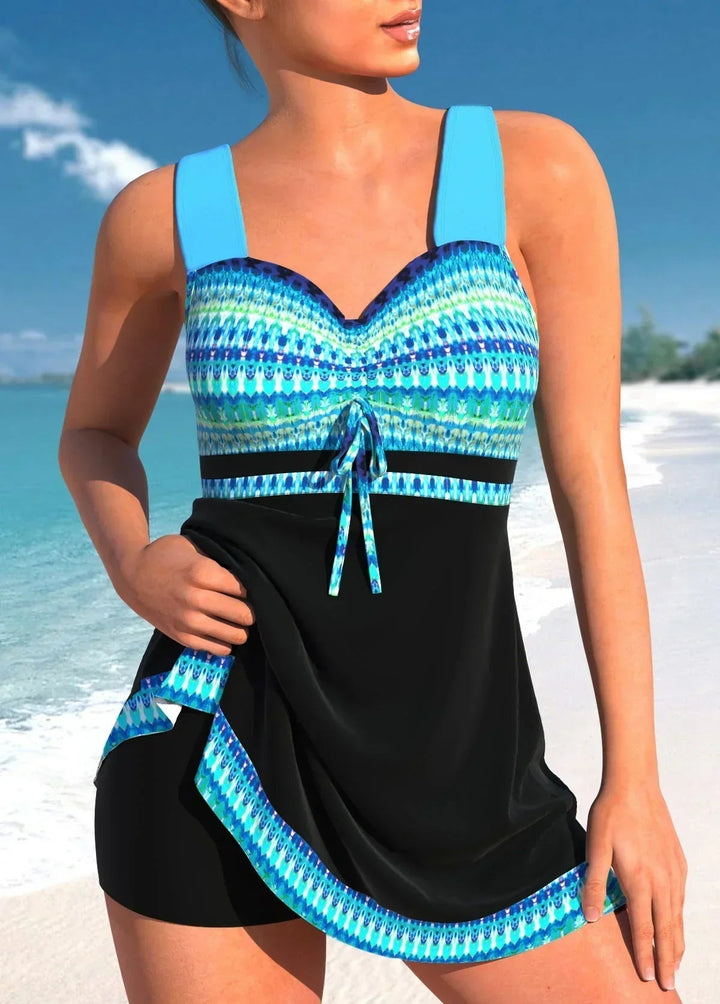 Women's Aztec Print One Piece Swimsuit Swim Dress