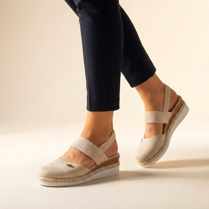 Women's Espadrille Wedge Sandals Closed Toe Slingback