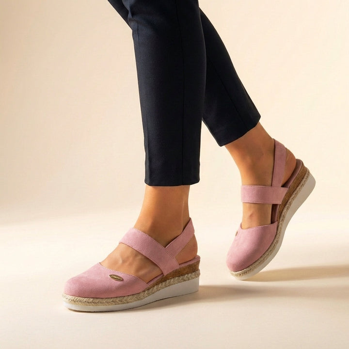 Women's Espadrille Wedge Sandals Closed Toe Slingback