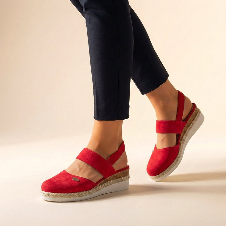 Women's Espadrille Wedge Sandals Closed Toe Slingback