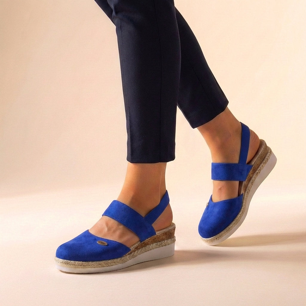 Women's Espadrille Wedge Sandals Closed Toe Slingback