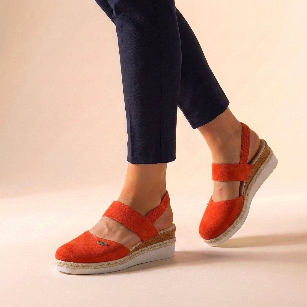 Women's Espadrille Wedge Sandals Closed Toe Slingback