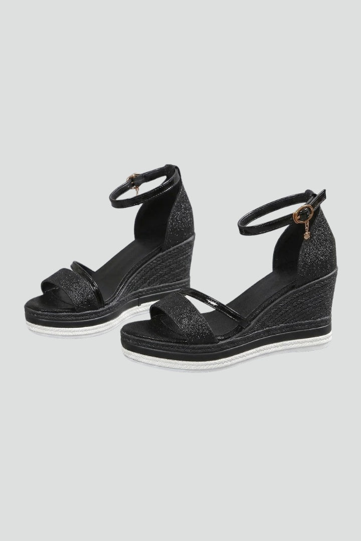 Women's Espadrille Wedge Sandals with Ankle Strap