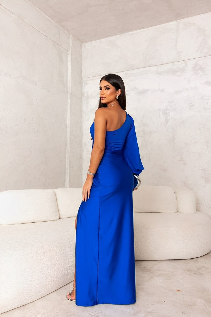 Women's Formal Maxi Dress One Shoulder with Side Slit