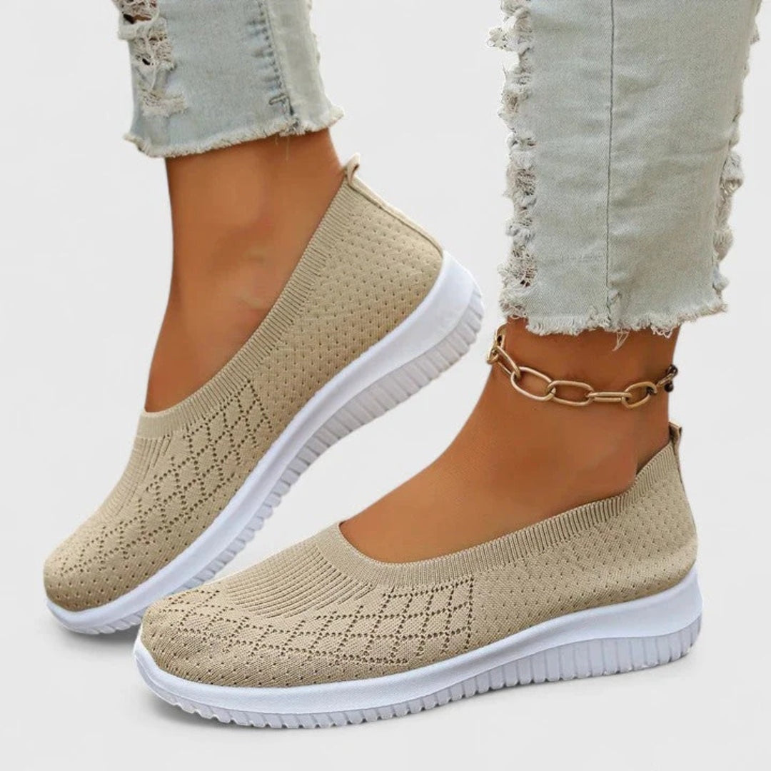 Women's Knit Ballet Flats Slip On Shoes