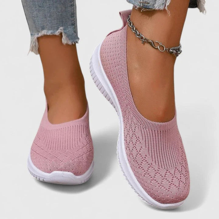 Women's Knit Ballet Flats Slip On Shoes