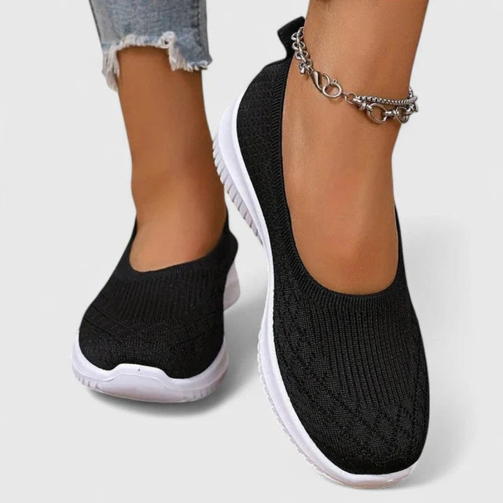 Women's Knit Ballet Flats Slip On Shoes
