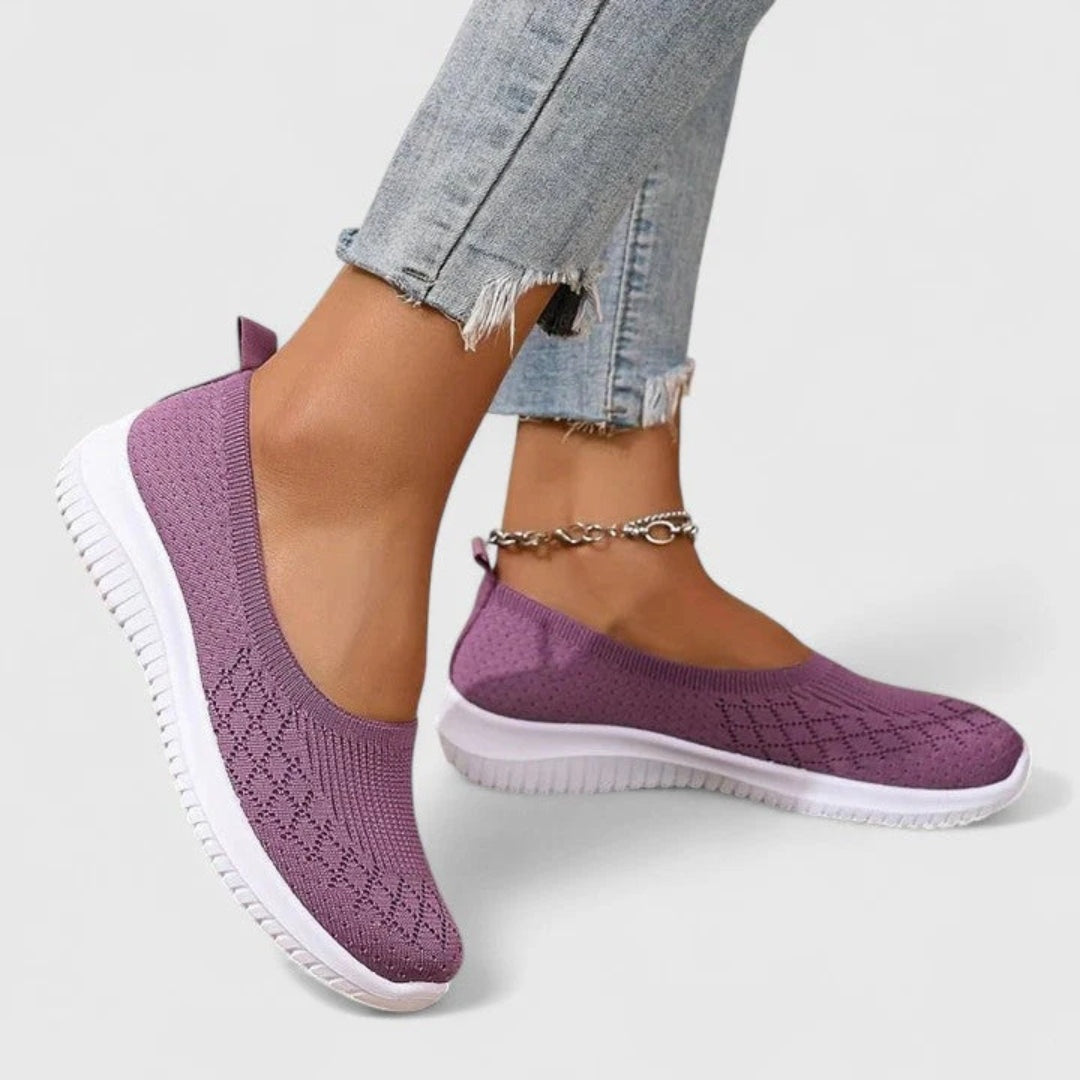 Women's Knit Ballet Flats Slip On Shoes