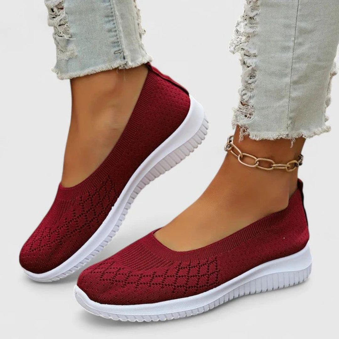 Women's Knit Ballet Flats Slip On Shoes