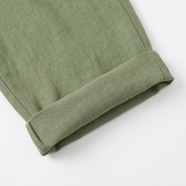 Women's Linen-Look Summer Capri Pants with Drawstring Waist