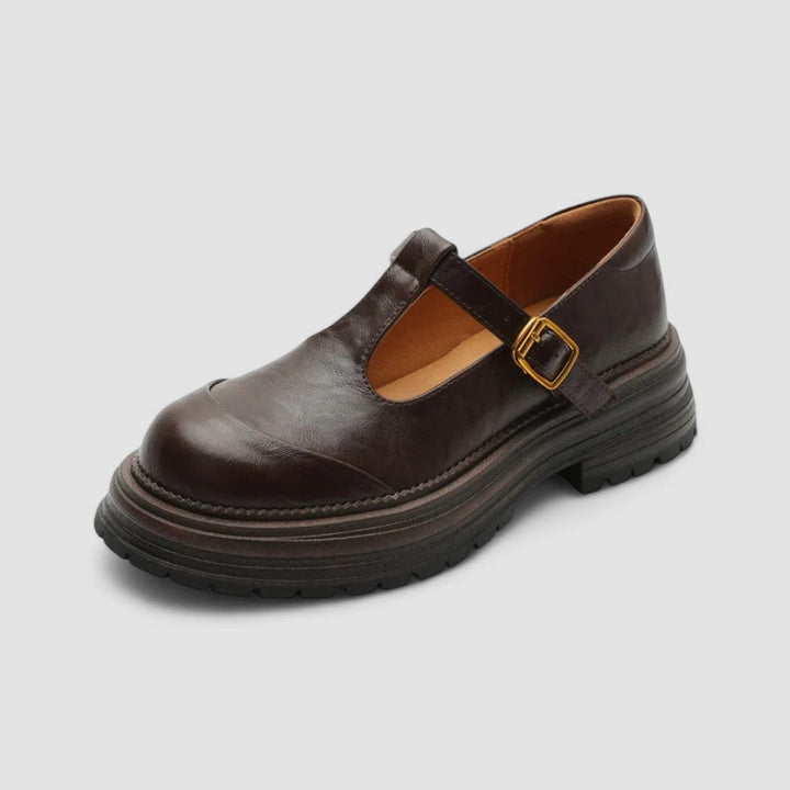 Women's Platform Mary Jane Shoes with T-Bar Strap