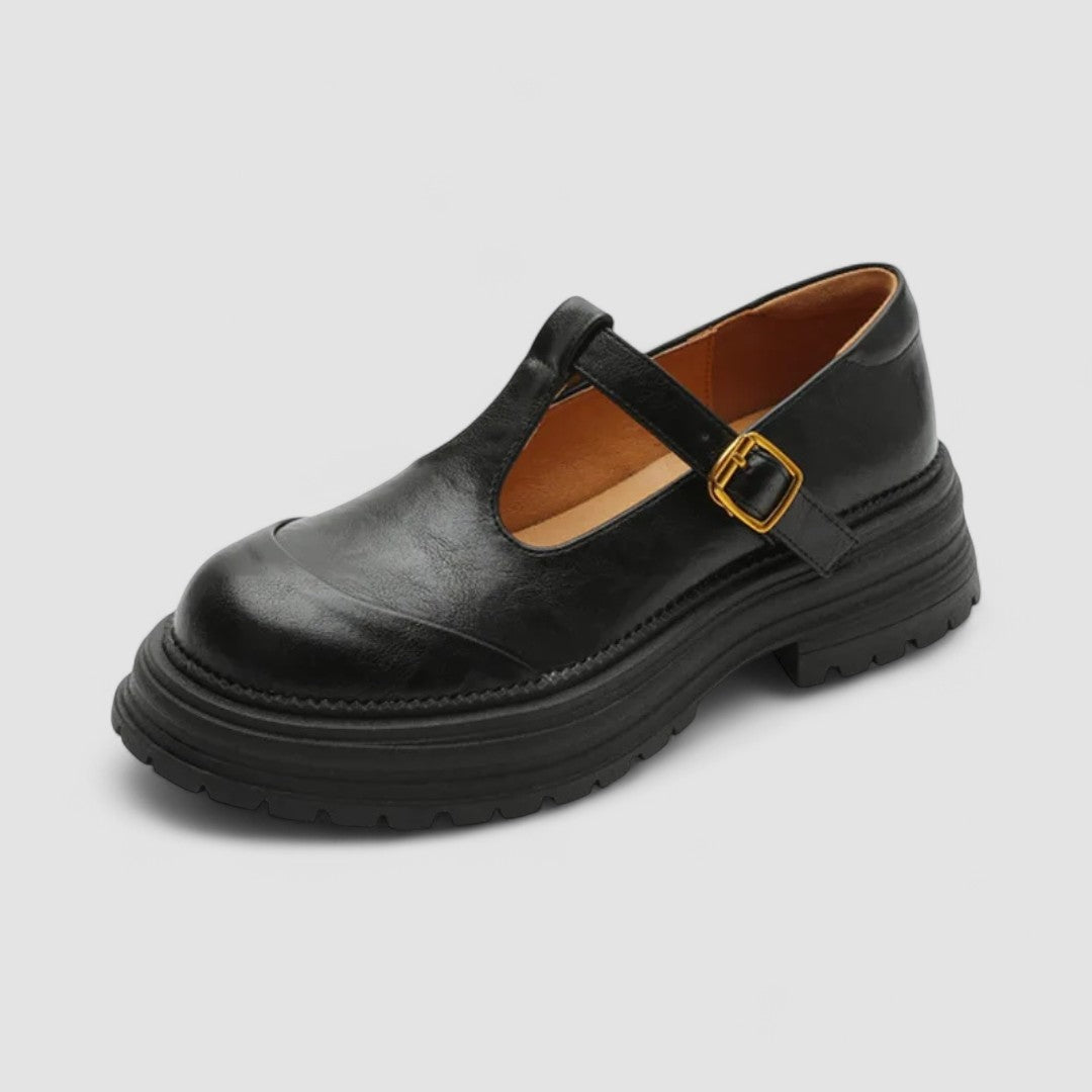 Women's Platform Mary Jane Shoes with T-Bar Strap