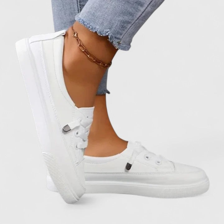 Women's Slip On Platform Shoes with Laces