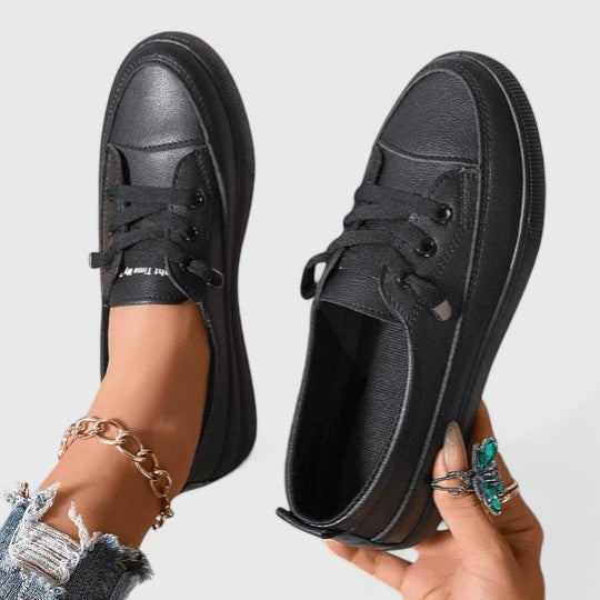 Women's Slip On Platform Shoes with Laces