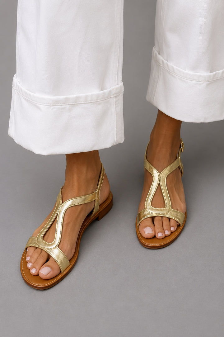 Women's Strappy Sandals Flat with Ankle Strap