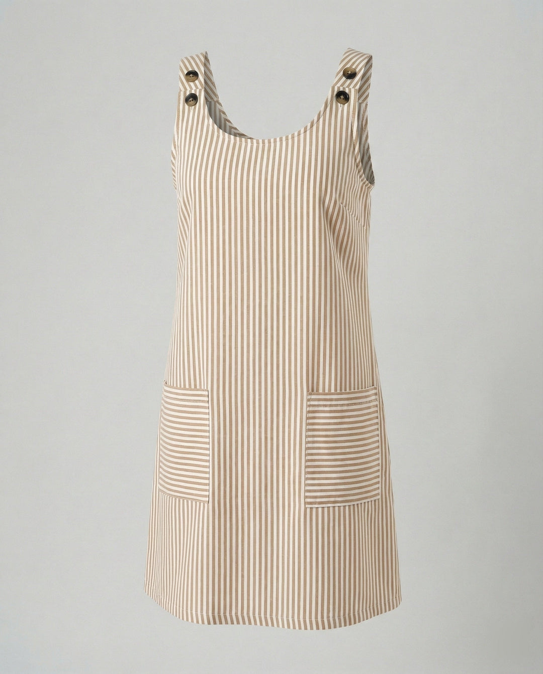 Women's Striped Summer Mini Dress with Pockets
