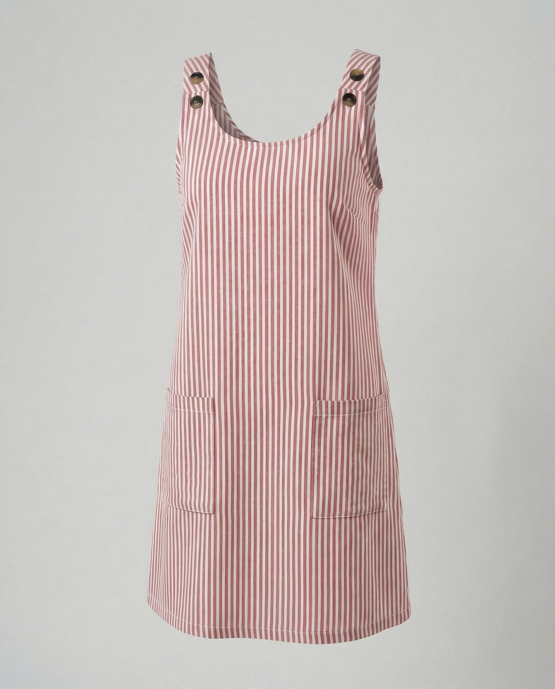 Women's Striped Summer Mini Dress with Pockets