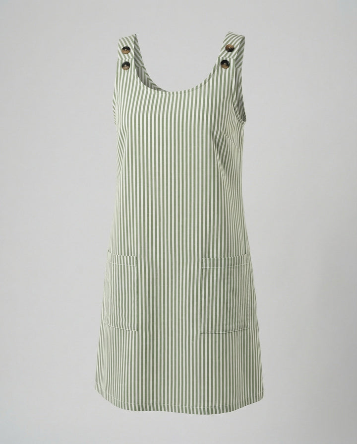 Women's Striped Summer Mini Dress with Pockets