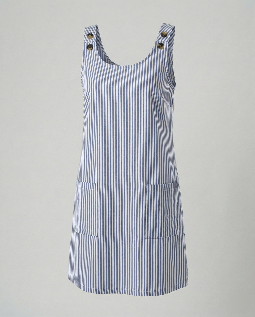 Women's Striped Summer Mini Dress with Pockets