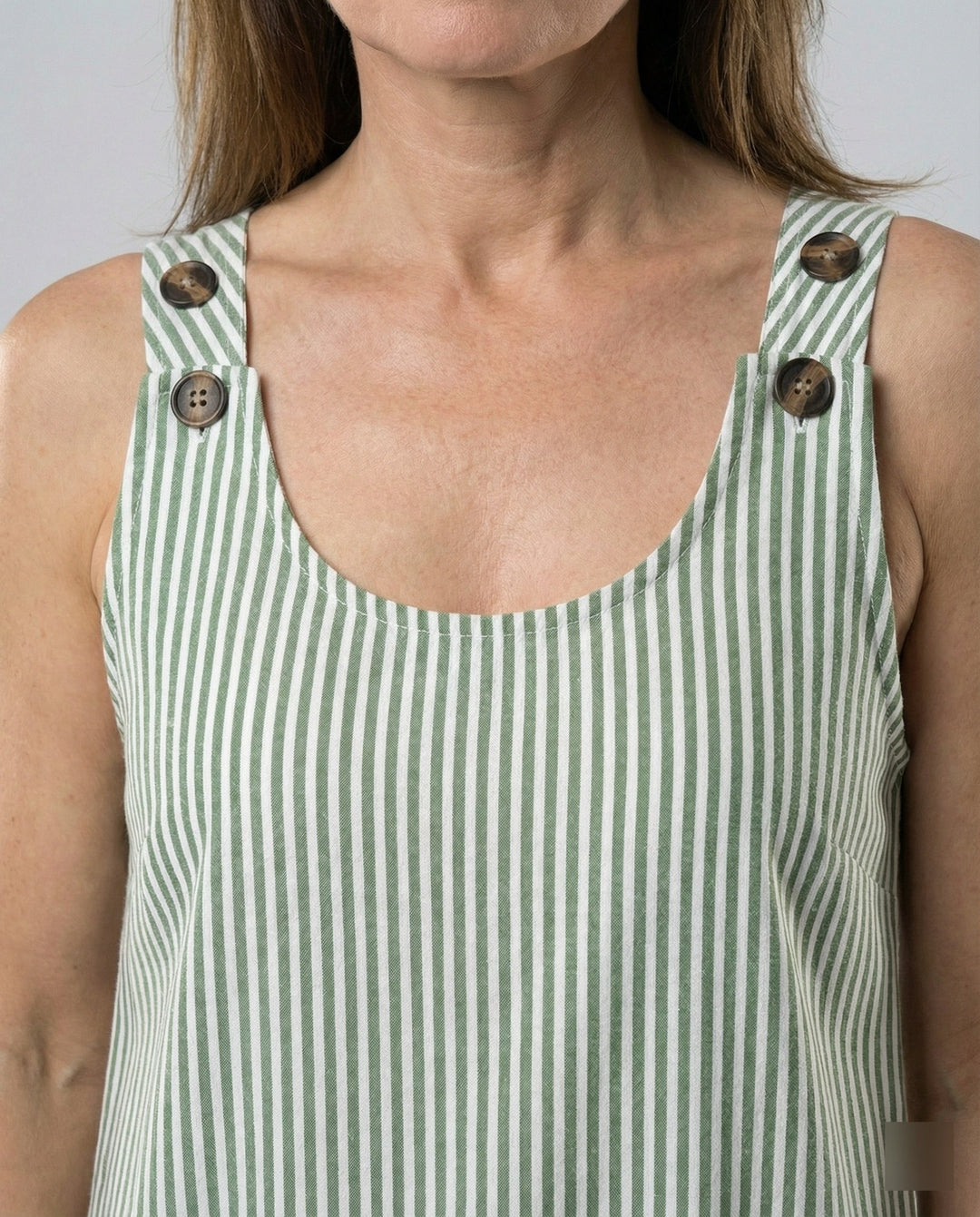 Women's Striped Summer Mini Dress with Pockets