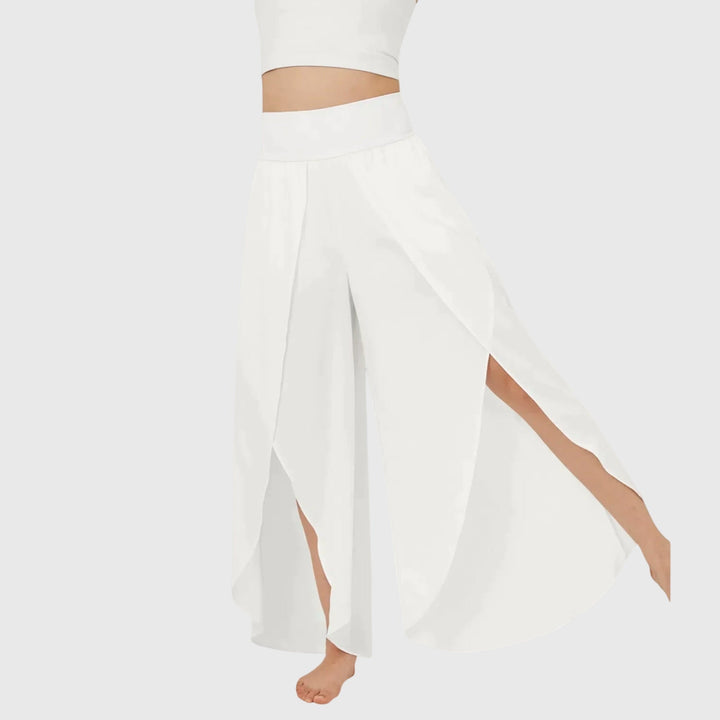 Women's Summer Palazzo Pants High Waisted with Side Slit