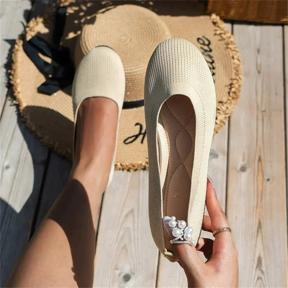 Women's Woven Ballet Flats Slip On Shoes