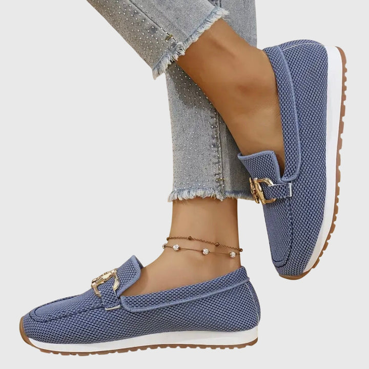 Women's Woven Slip On Loafers with Horsebit Detail