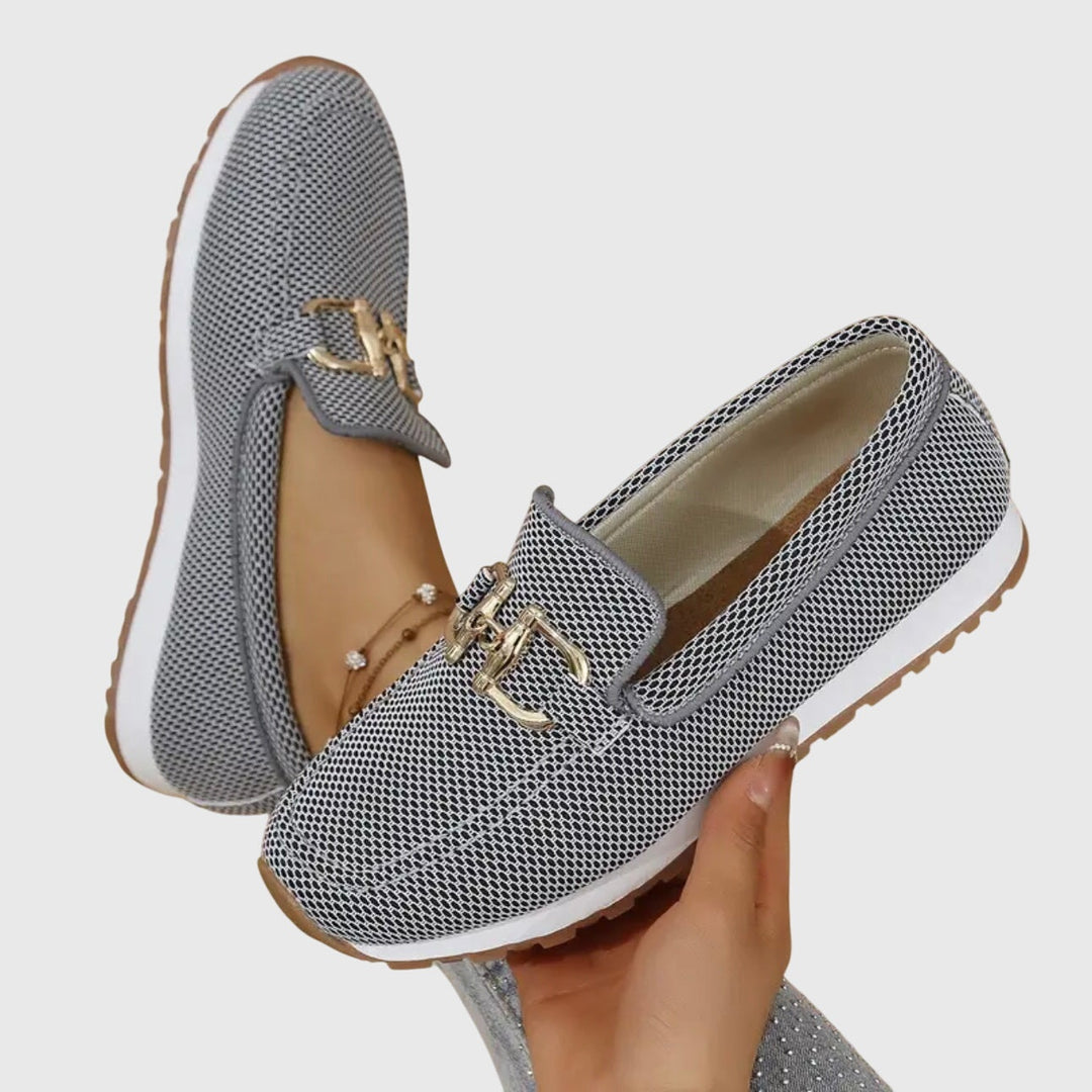 Women's Woven Slip On Loafers with Horsebit Detail
