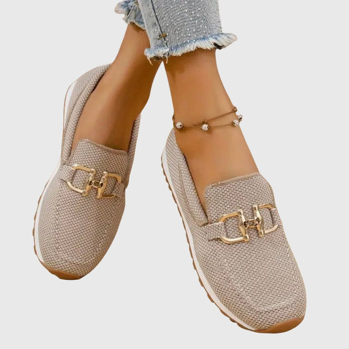 Women's Woven Slip On Loafers with Horsebit Detail